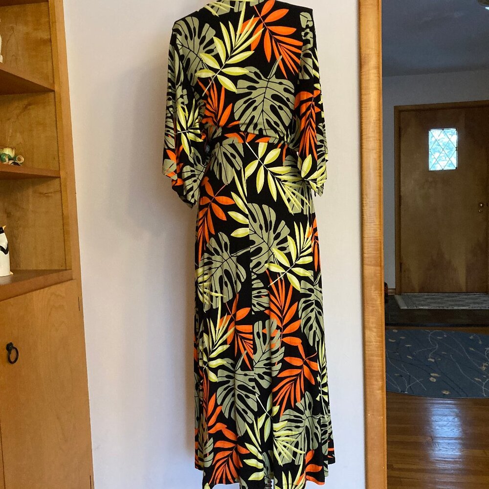 G by Giuliana Palms Lime Black Orange Dress Tropical Resort Summer - Picture 11 of 11
